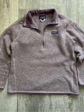 Patagonia Women's Better Sweater 1/4 Zip Fleece Pullover Jacket Hazy Purple